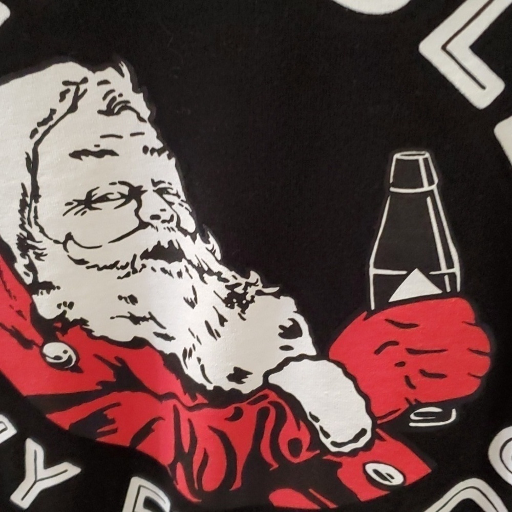 Holiday Time black SS Tee Stay Jolly Size XL - Picture 3 of 6